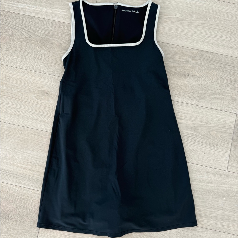 Abercrombie & Fitch Black Mini Dress with White Trim